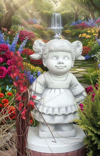 Mädchenfigur Gartendekoration